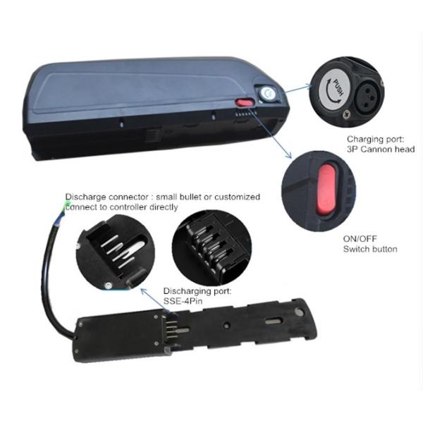 Electric Bicycle Battery 48V 17.5Ah Hailong Style HL-1-2 With Brand Cell