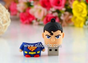 China Very cute cartoon figures shape super man spider man USB flash drive for souvenir advertising promotional gifts on sale