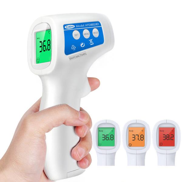 Blue White Digital Thermometer With Probe Avoid Touch Skin Battery Operated