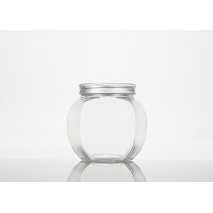 Food Grade PET Plastic Jar Container With Aluminum Lids 65mm