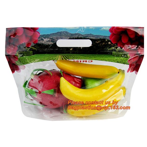 fresh fruit cherry pear package bag with breathing hole, Fruit Grape Cherry Vegetable Packing Protection Bag, Zipper Fru
