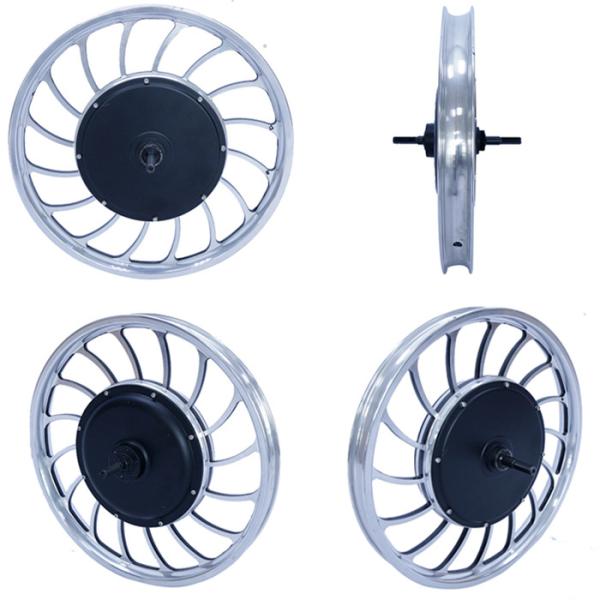 40-45 Km / H Electric Bike Kit Front Wheel Gearless Hub Motor 48 Voltage