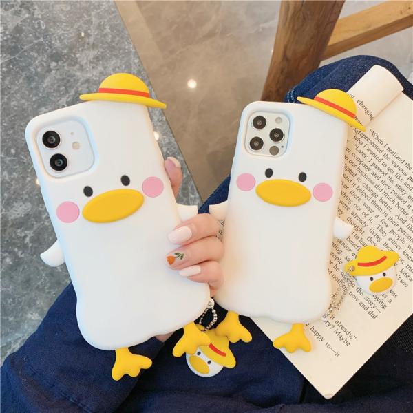 Cute Animal Duck Phone Cases 3D Water Resistant Dustproof For Iphone