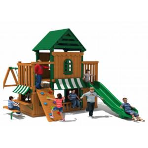 Small Wooden Playground Set Little Wooden Playhouse With Slide Toddler