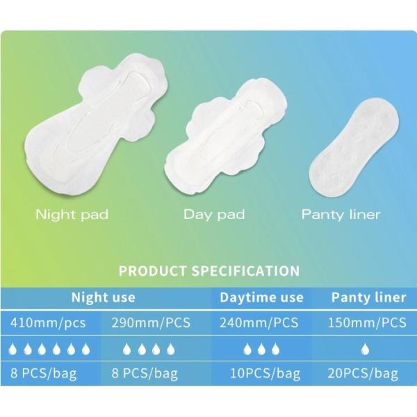 Lady Mentrual Healthy Cotton Day Use Anion Sanitary Napkin