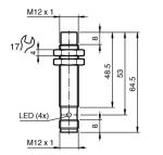NBN4-12GM50-E0-V1 Inductive Sensor 12mm IP67 M12 DC 10-30V Pepperl+Fuchs OEM