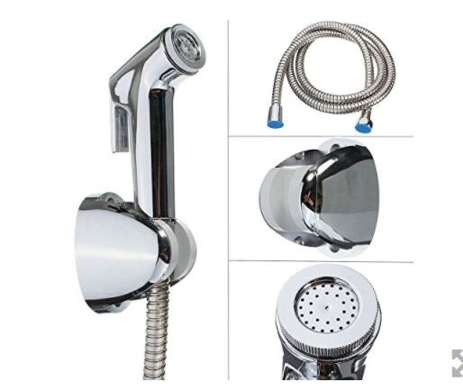 Quality China Ningbo Factory Hand Held Bidet Sprayer Adapter Kit Sprayer Shower Head Wall Bracket Set ABS sthattaf set with hose for sale