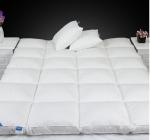 Microfiber Baffle Boxes Self-piping Mattress Pad Toppers King Size White or