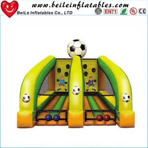 China kids Football throwing games air soccer goal inflatable football goal wholesale