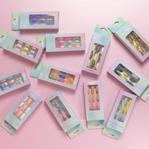 China 24pcs/Box Colorful Cute Press On Fake Nails Kids Fake Nails Easy Apply on sale