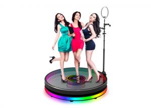 China Fashionable 360 Camera Booth Automatic Spinning Arm Rotating Camera Booth Led Glass on sale