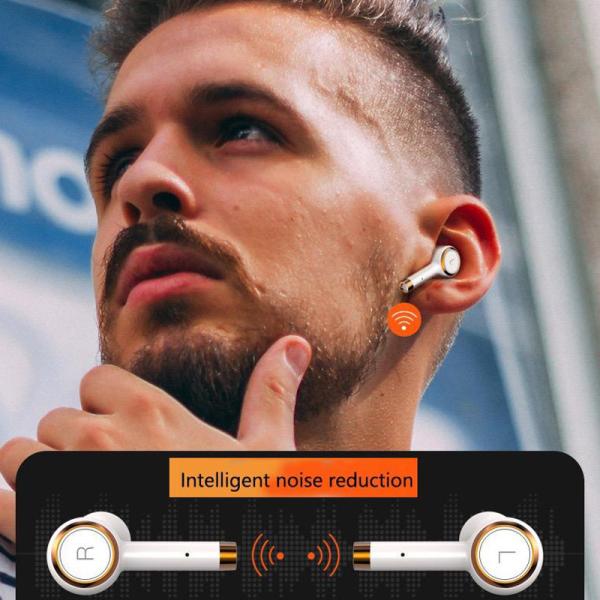 BT5.0 Music Waterproof Bluetooth Earphones With Charging Box