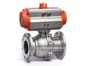 China Dn15 - Dn100 2 Way Pneumatic Solenoid Valve Stainless Steel Flange Ball Valve wholesale