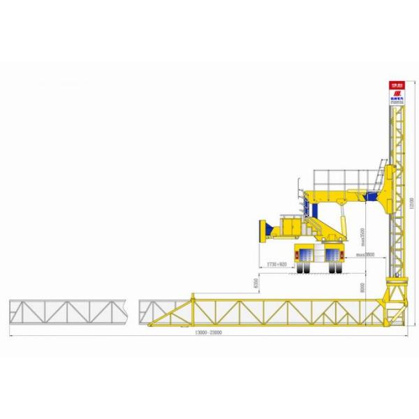 VOLVO Engines Bridge Inspection Equipment Remote Control / Cab , 8x4 Drive Type