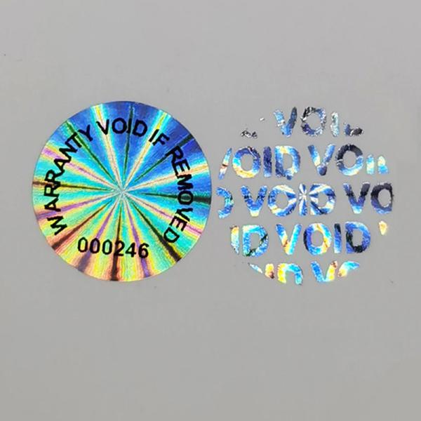 Quality Hot Melt Adhesive Custom Security Stickers With Digital Printing Technology for sale