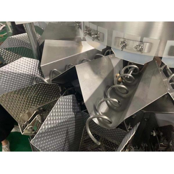 Sticky Fresh Chicken Multihead Weigher With Scraper Bucket Customized Linear