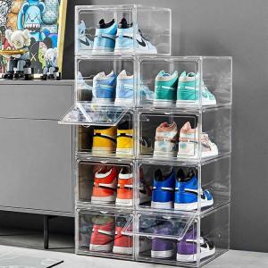China Front Open Clear Shoes Box With Custom Logo Transparent wholesale