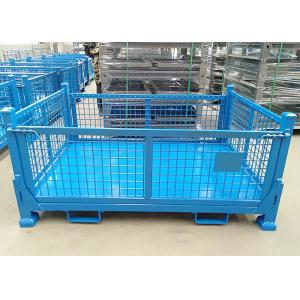 Industrial Large Stillage Pallet Cage Powder Coating Half Height