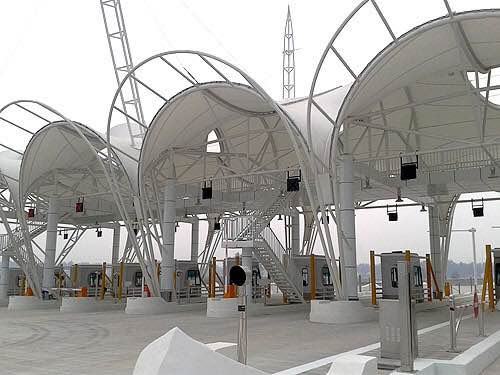 Tension Membrane Structure For Large Road Toll Stations Durable And Functional Design