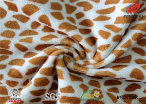 China Custom Rotary Patterned Minky Fabric , Leopard Print Minky Fabric By The Yard wholesale