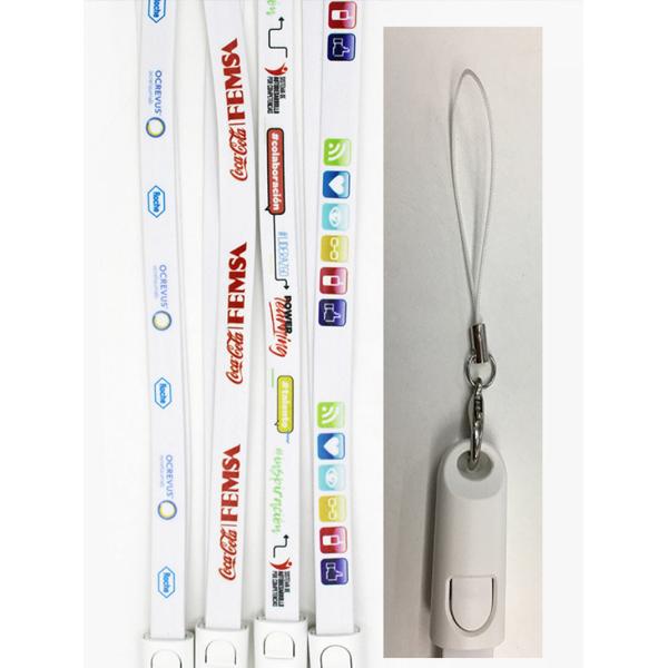 92cm USB 2.0 Charging Cable Name Card Mobile Phone Case Lanyard