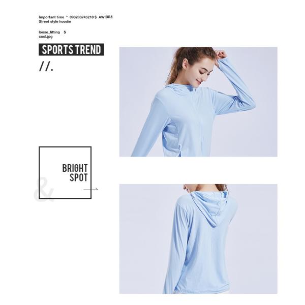 Zipper long sleeve lady cool sports t-shirt fitness running yoga coat