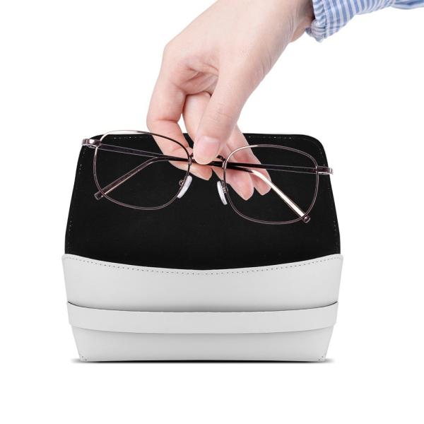 Leather Sublimation Glasses Case Custom Logo Soft Portable Folding Eyewear Pouch Blank Sublimation Glasses Storage Bag