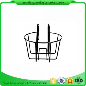 Round Metal Wire Balcony Planting Hanging Baskets / Hanging Pots For Plants