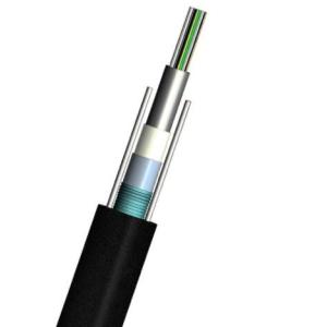 China Aerial 2 4 6 8 10 12 24 Core GYXTW Single Mode Armored Fiber Optic Cable wholesale