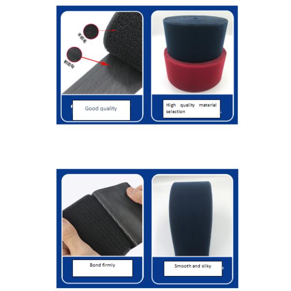 Custom Non-scratch Velcro Non-fuzz Nylon Adhesive Strap Non-brush Stitching Strap Velcro