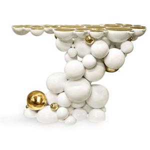 Console Hotel Lobby Coffee Table High End Light Luxury