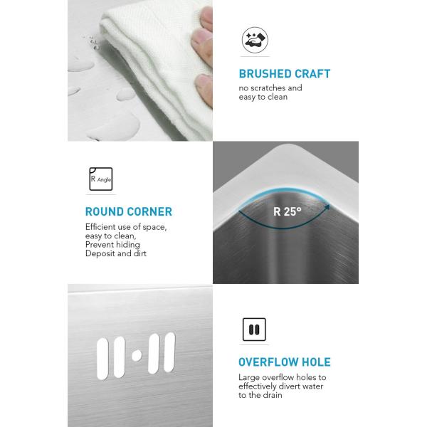 Soundproofing 18 Gauge Stainless Steel Sink , Undermount Kitchen Sink With Strainer