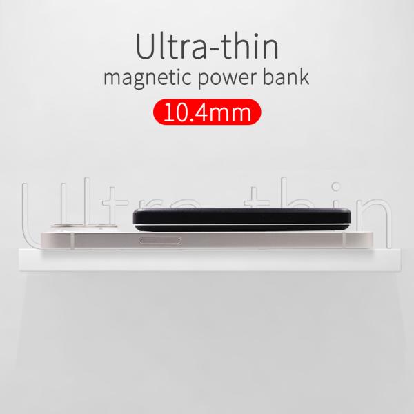Wireless Magnetic Power Bank Charger 5000mAh For Iphone External Battery
