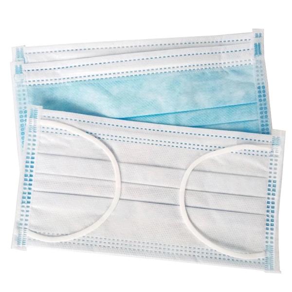 Standard Earloop Face Masks 3 Layer Disposable Dust Masks Non Woven Material