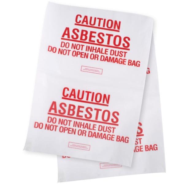 polyethylene disposal asbestos bag 33" X 50" X 6mil, Asbestos waste polyethylene disposal bag, Disposal Plastic Bag for