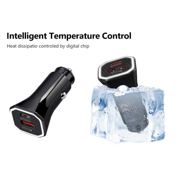 Dual Port USB C PD QC 3.0 38W Fast Car Charger Adapter DC12V Input