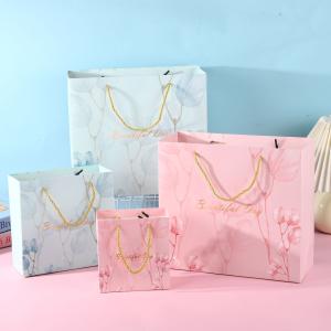 Buy cheap Customized Color Shopping Paper Bags White Cardboard Gift Bags For Festival from wholesalers