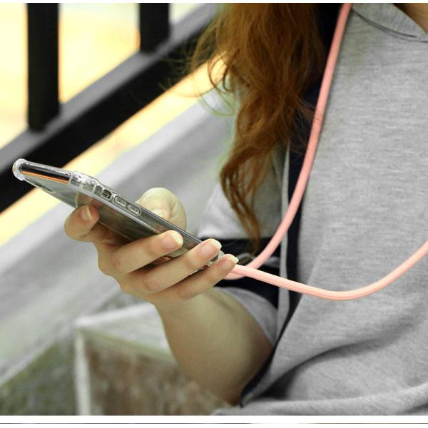 Liquid Silicone Nylon Rope Strap Shockproof Phone Cases For Iphone 6 7 Pro Max