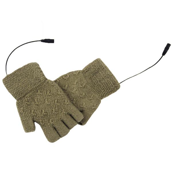 Winter Rechargeable Heated Fingerless Gloves Warming For Women