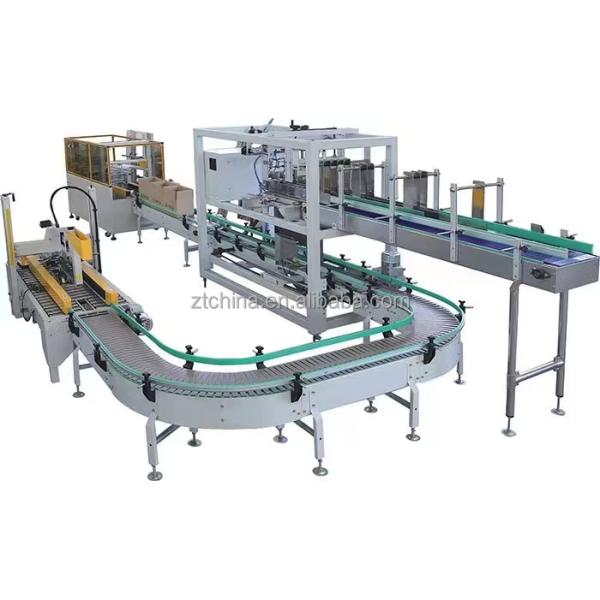 Plastic Bottle Carton Case Packer With Drop Down Free Down System
