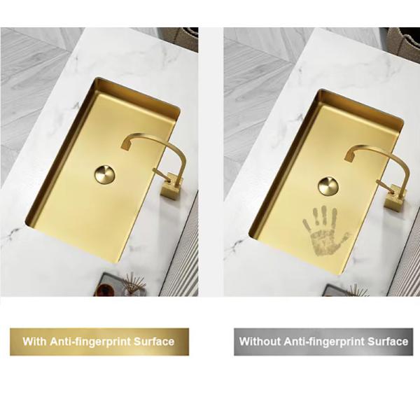 Stainless Steel 304 Undermount Vessel Sinks Rectangular Shape Durable