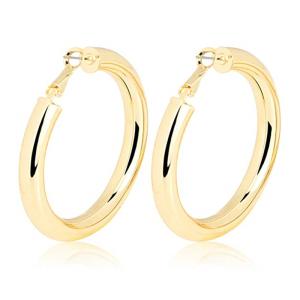 China Fashion Gold Color Hoop Earrings Hypoallergenic High Polished Dangle Drop Minimalist Hoops Earrings for Women Girls wholesale
