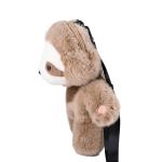 Kawaii Lazy Hug Stuffed Backpack Light Brown Animal Plush Shoulder Bag Aesthetic