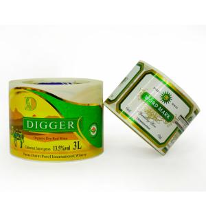 China Glossy Decorative Adhesive Labels Roll Wine Bottle Vinyl Stickers wholesale