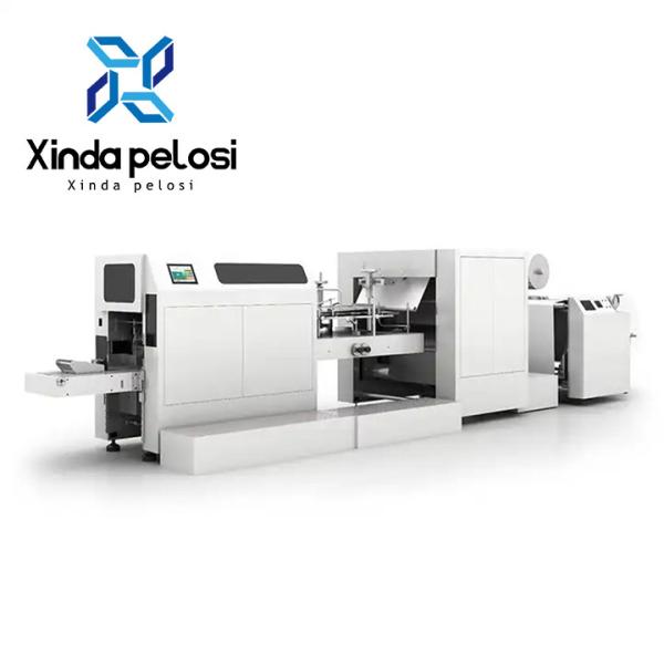 Quality V Square Bottom Paper Shopping Bag Making Machines With Logo Equipment for sale