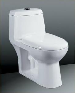 China Siphon WC One-Piece Toilet Sanitary Ware Floor Mounted , S-trap 300mm wholesale