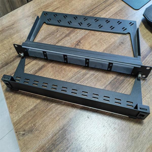 96 Core MPO Cassette Patch Panel LC 1U Enclosure Rack Mount Black