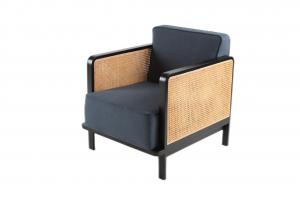 China Linen Fabric Caned Back lounge Chairs Luxury Star Hotel Furniture wholesale