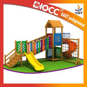 China Rainbow Wooden Playground Equipment Galvanized Steel Pipe CE Approved wholesale