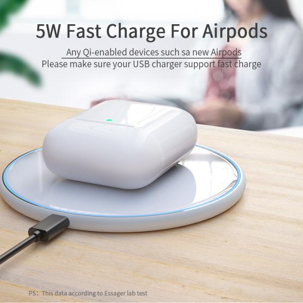 Essager 2022 Mirror Desktop Wireless Mobile Phone Charger Fast Qi Wireless Charger 10W